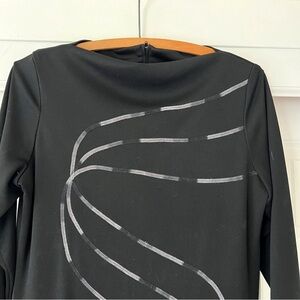 Vintage Ayres 70’s long sleeve maxi disco black dress size M